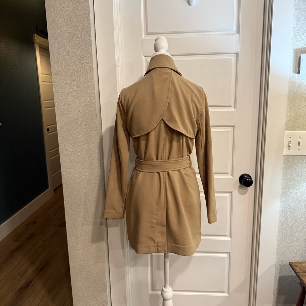 Abercrombie & Fitch Camel Belted Trench Coat - Picture 3 of 4